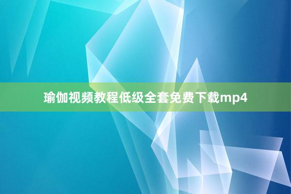 瑜伽视频教程低级全套免费下载mp4